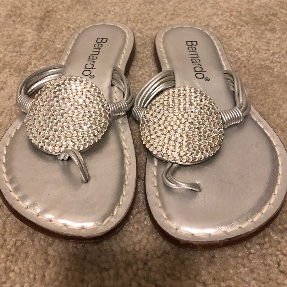 Bernardo silver sandals